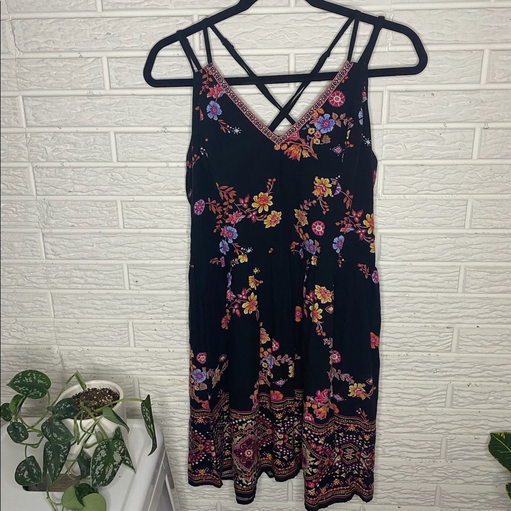 Floral Strappy Dress | Used Condition | unique straps, size XXL